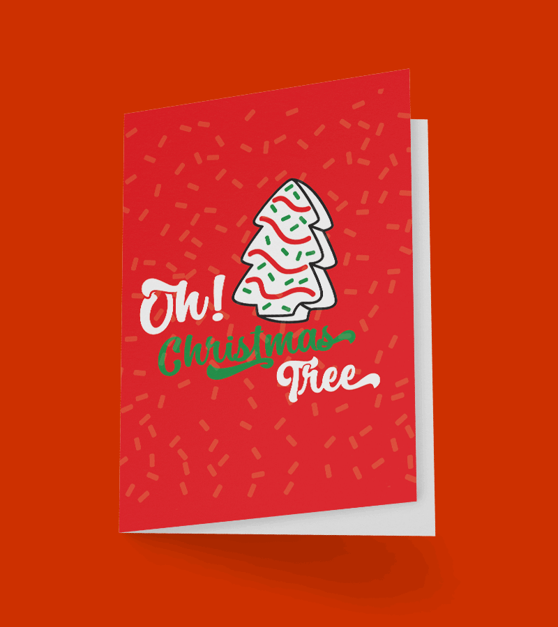 Oh Christmas Tree Cake | Holiday Cards | Celebration | Christmas Greeting Cards